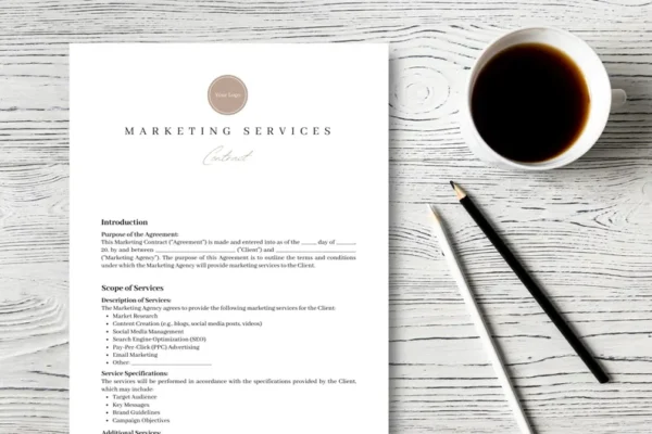 Digital marketing Contract agreement