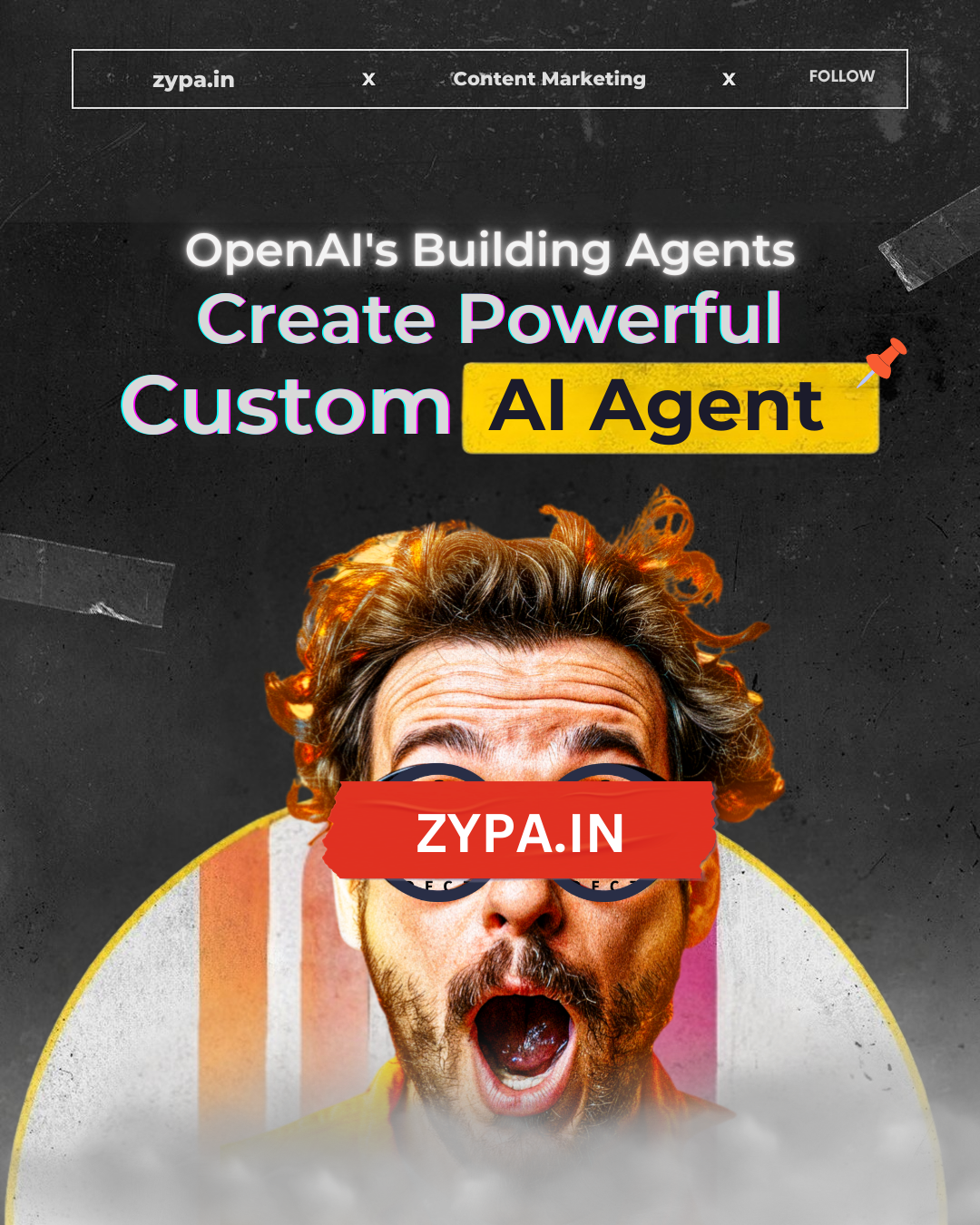 OpenAI’s Building Agents banner showcasing custom AI agent creation with bold, engaging visuals.