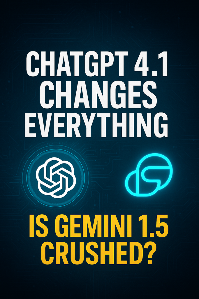 Tech-themed Instagram cover image highlighting the power of ChatGPT 4.1 with dramatic lighting and digital effects