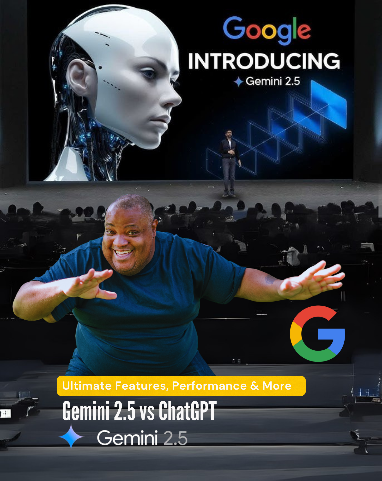 Google introduces Gemini 2.5, an advanced AI model, compared against ChatGPT with enhanced features and performance.