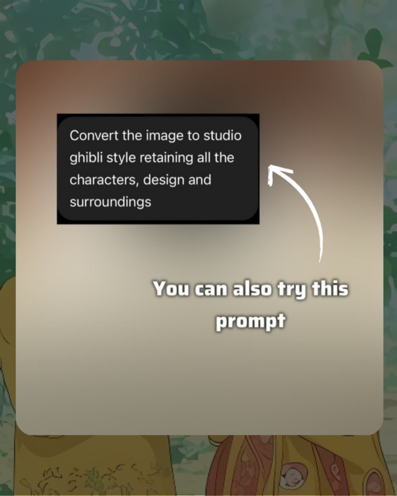 A Ghibli image using ChatGPT, illustrating a conversation between two animated characters.