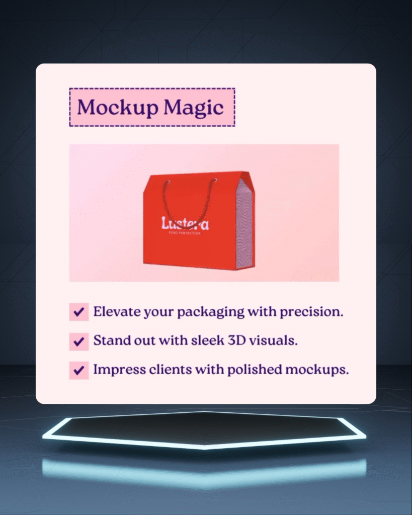 Red packaging mockup created with Pacdora, showcasing premium design results — is Pacdora free to use?