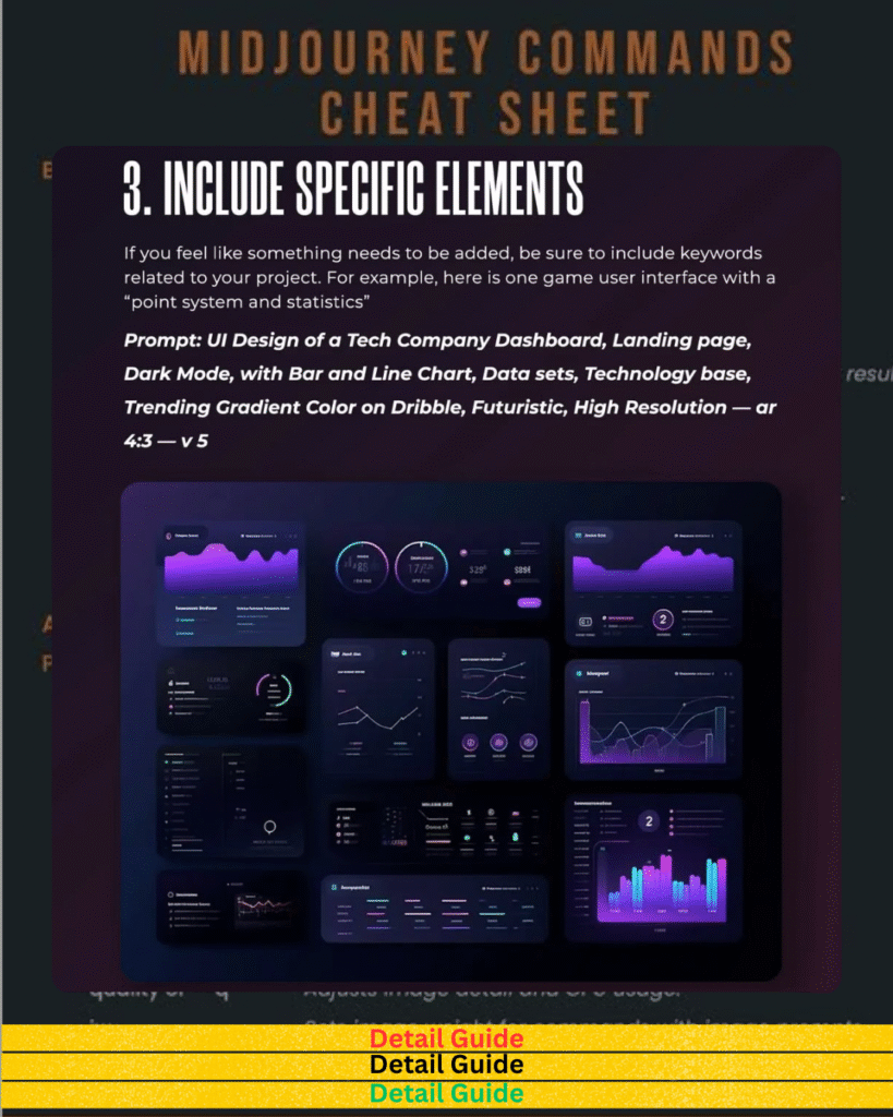 Futuristic tech dashboard UI design in dark mode with charts using MidJourney NSFW prompts