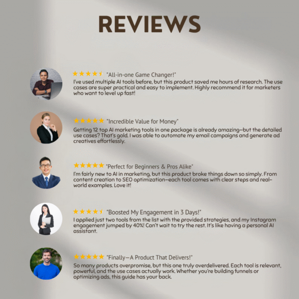 Customer reviews of ai tools for marketing guide by ZYPA 2025