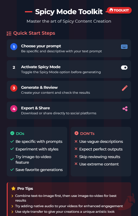 Spicy Mode toolkit for mastering content creation in Grok Imagine Prompts by Zypa.