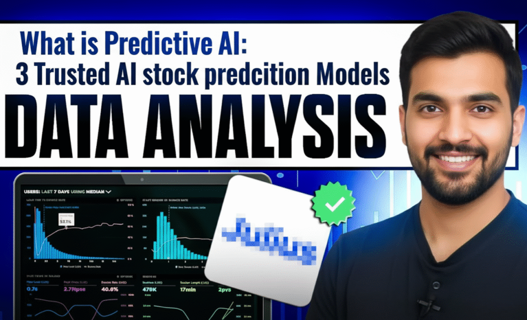 Zypa Predictive AI thumbnail featuring expert insights on 3 trusted stock prediction models with dynamic data charts.