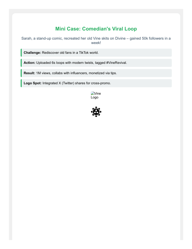 DiVine APP viral case-study graphic shared by Zypa.